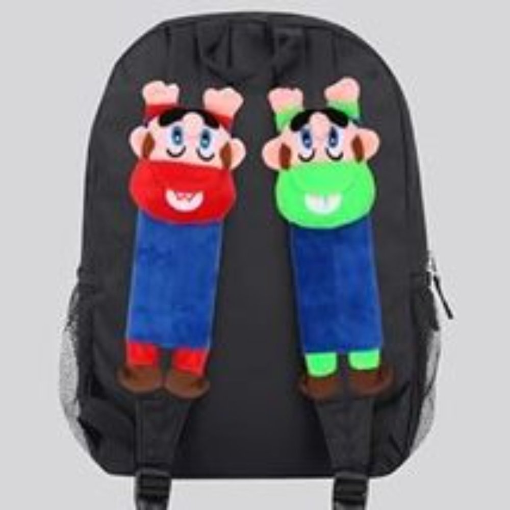 Mario Luigi Plush Car Seatbelt Shoulder Pad, Seat Belt Covers Cushion 2pcs - Picture 5 of 6